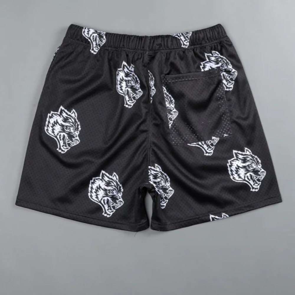 NEW CLUB MONOGRAM MESH SHORTS IN BLACK SIZE:L - Picture 3 of 6